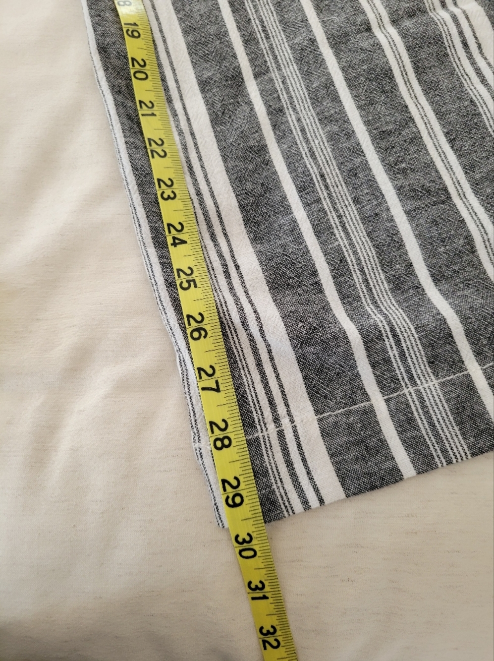 Womens NWT Size Large Striped Wide Leg Drawstring Pants - Black & White - Picture 6 of 7